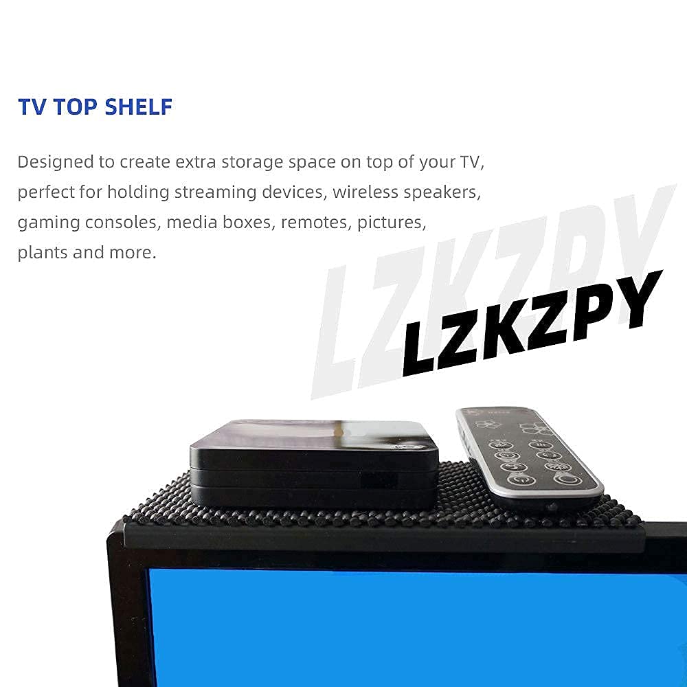 LZKZPY TV Top Shelf Wide Platform Solid Screen Shelf Adjustable Mount Desktop PC Monitor with 8 inch Wide Platform?for Streaming Devices, Media Boxes