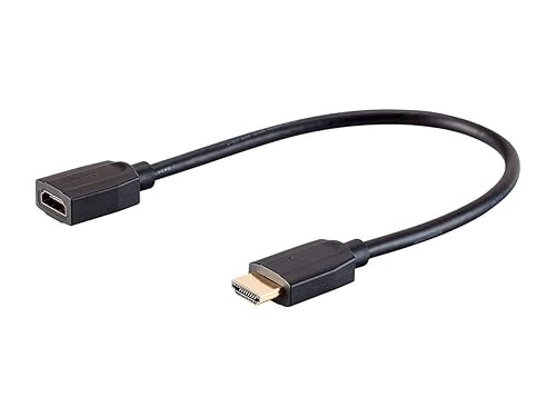 Monoprice High Speed HDMI Extension Cable - 48Gbps, Ultra 8K, Dynamic HDR, eARC, 1 Feet, Black - DynamicView Series