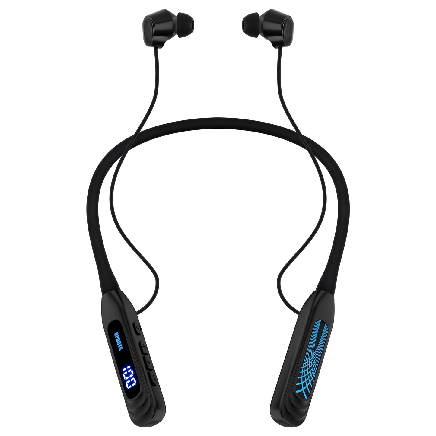 Podity Neckband Bluetooth Headphones, 1000H Extra Battery Life with Display Magnetic Earphones,Wireless Stereo Earbuds with Microphone, Waterproof…