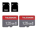 2 Pack 128GB Memory Card Class 10 Flash Card Fast Speed TF Card with Adapter for Tablet/Mobile Phone/Camera/Car Audio/Game Console(2 Pcs 128GB)