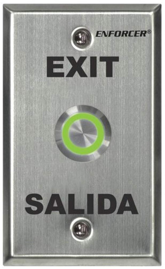 Seco-Larm Enforcer Push-to-Exit Plate, Vandal Resistant, Illuminated (SD-7275SGEX1Q)