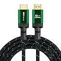 Ritz Gear 4K HDMI 2.0 Cable 6 ft. [5 Pack] 18 Gbps Ultra High Speed Braided Nylon Cord & Gold Connectors - 4K@60Hz/UHD/3D/2160p/1080p/ARC & Ethernet.