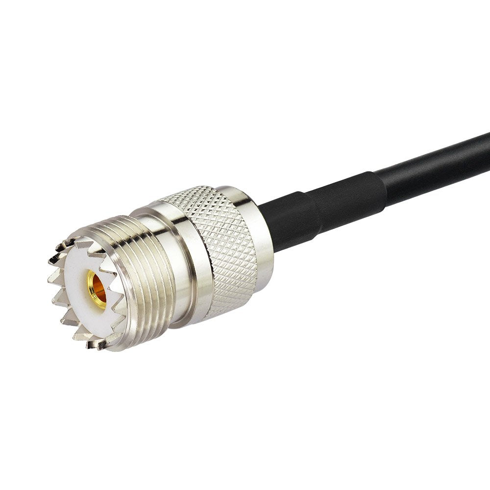BINGFU Ham Radio Antenna Adapter SMA Male to UHF SO239 Female RG58 Coaxial Jumper Cable 60cm 2 feet for Handheld Marine VHF/Two Way Radio RTL SDR