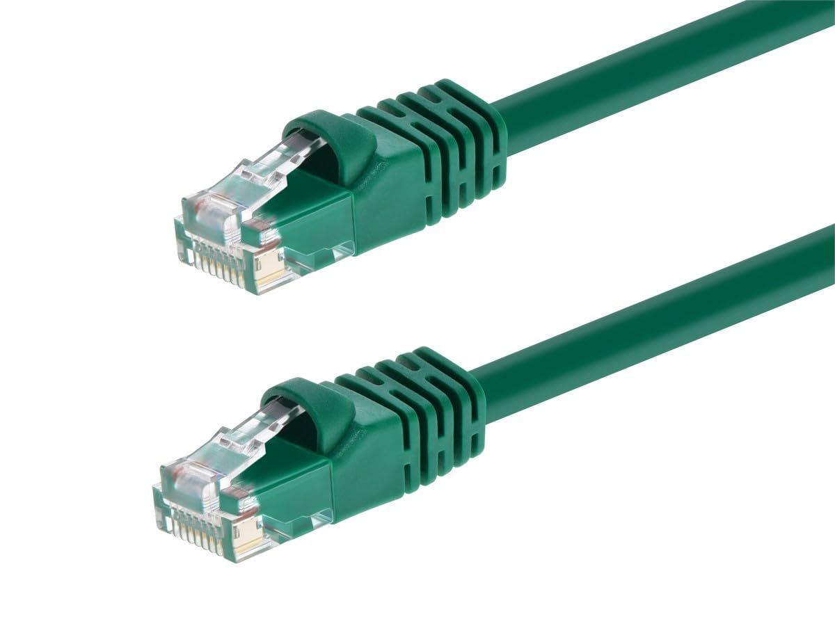 Monoprice 50FT 24AWG Cat6 550MHz UTP Ethernet Bare Copper Network Cable - Green