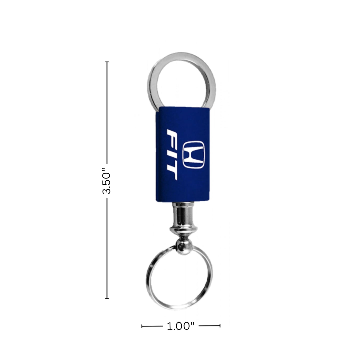 AU-TOMOTIVE GOLD, INC. Officially Licensed Navy Anodized Aluminum Valet Key Fob for Honda Fit