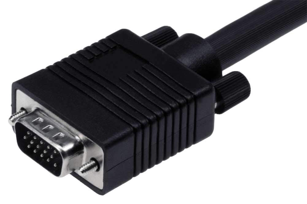 SF Cable, 3ft HD15 SVGA M/F Monitor Extension Cable with Ferrite Bead Black