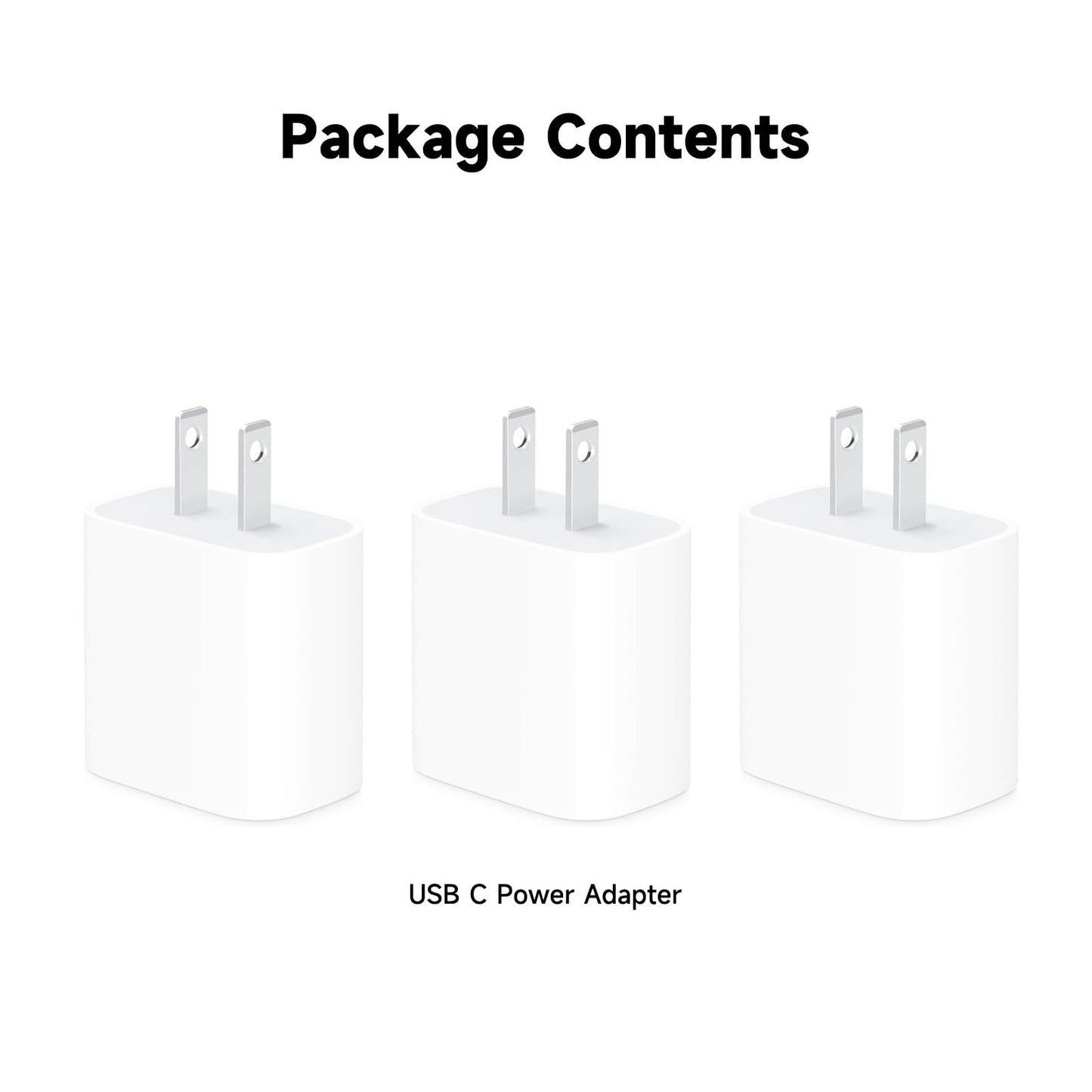 iPhone 17 16 15 Charger Block Fast Charging, 3Pack 20W USB C Wall Charger Adapter for iPhone 17, 17 Air, 17 Pro, 17Pro Max, iPhone 16, 16 Plus, 16
