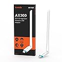 Tenda AX300 WiFi Adapter 2.4GHz WiFi 6-Single-Band- 286Mbps, 6dBi High Gain Antenna, Wireless WiFi Adapter for Windows 11/10/7 USB WiFi Dongle (U2)