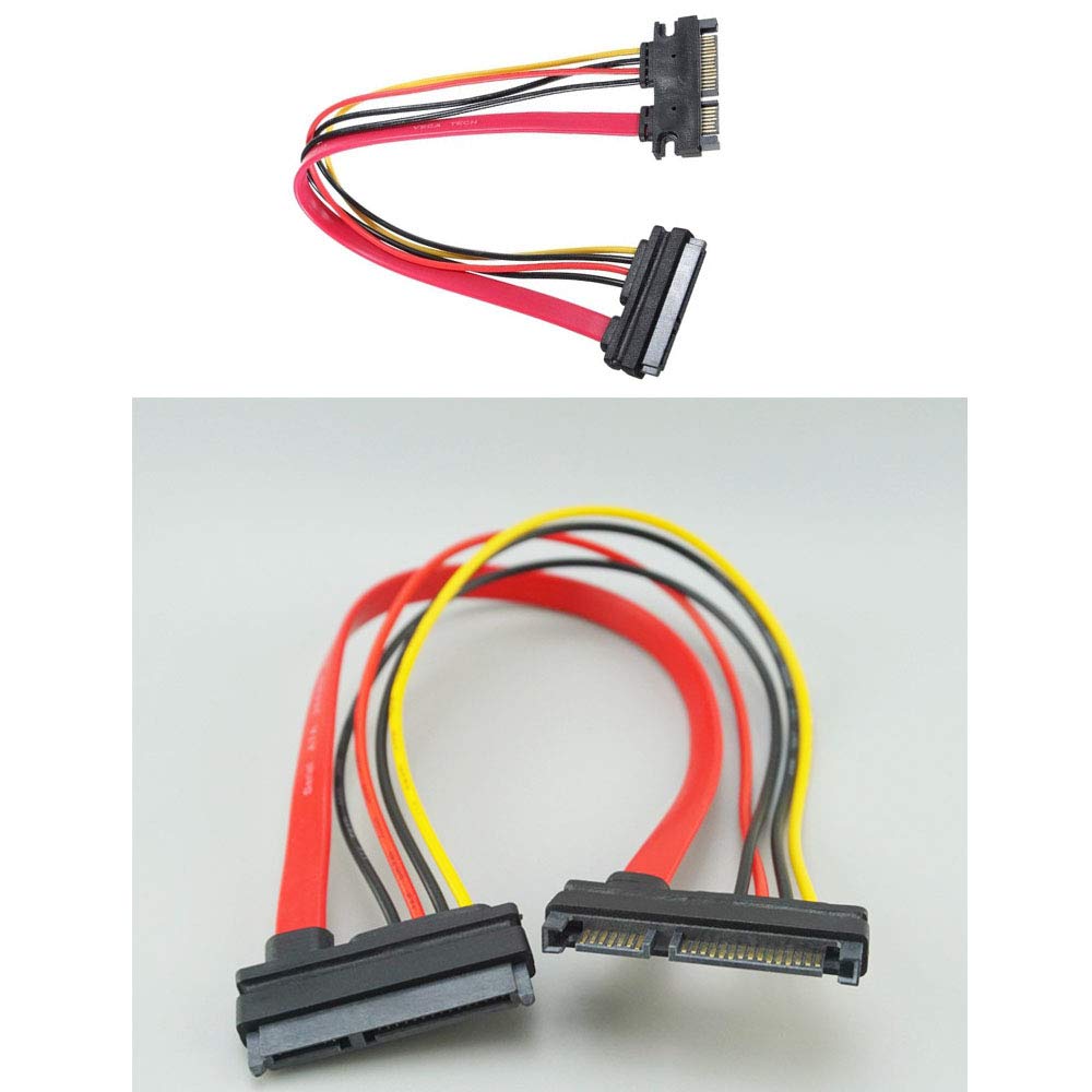 Comidox 30CM M/F 22P 7+15Pin Male to Female SATA Serial ATA Data Power Combo Extension Cable 4Pcs