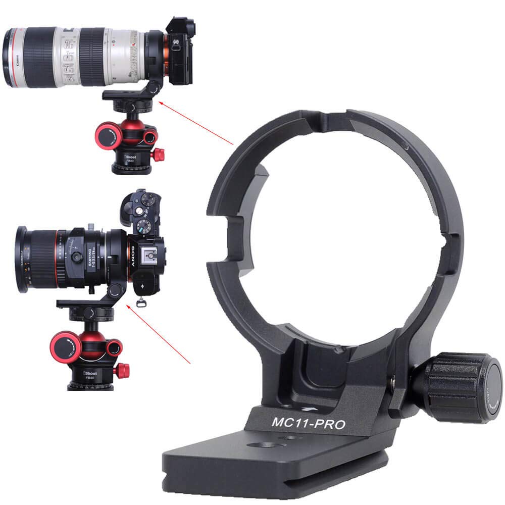 iShoot Lens Collar Tripod Mount Ring Compatible with Canon EF-E Sigma MC-11 Mount Converter Lens Adapter Ring, Lens Support Holder Bracket Bottom is