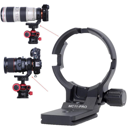 iShoot Lens Collar Tripod Mount Ring Compatible with Canon EF-E Sigma MC-11 Mount Converter Lens Adapter Ring, Lens Support Holder Bracket Bottom is