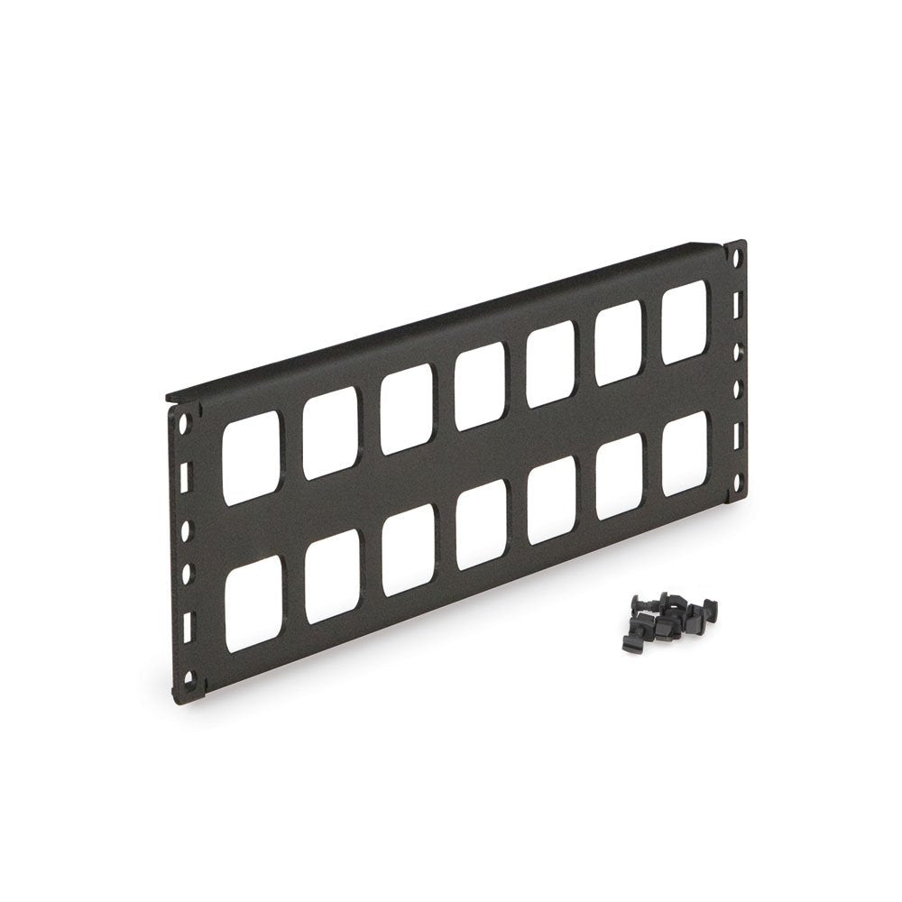 Kendall Howard 19" 2U Cable Routing Blank Cable Management Panel