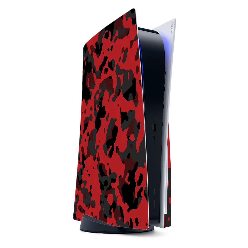 MightySkins Gaming Skin for PS5 / Playstation 5 - Red Modern Camo | Protective Viny wrap | Easy to Apply and Change Style | Made in The USA