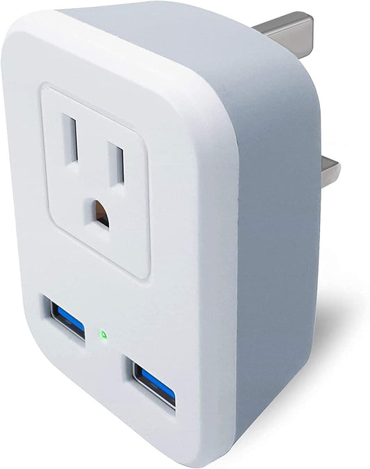 Type G UK Power Plug Adapter, Travel Adapter for US to British England, London, Ireland, Scotland, AC Outlets with 2 USB Charging Port…