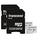 Transcend 16GB Micro SDHC Secure Digital UHS-I Memory Card, Compatible with Samsung Galaxy Grand Prime VE 4G Cell Phone, Class 10, U1, 95MB/s, 300