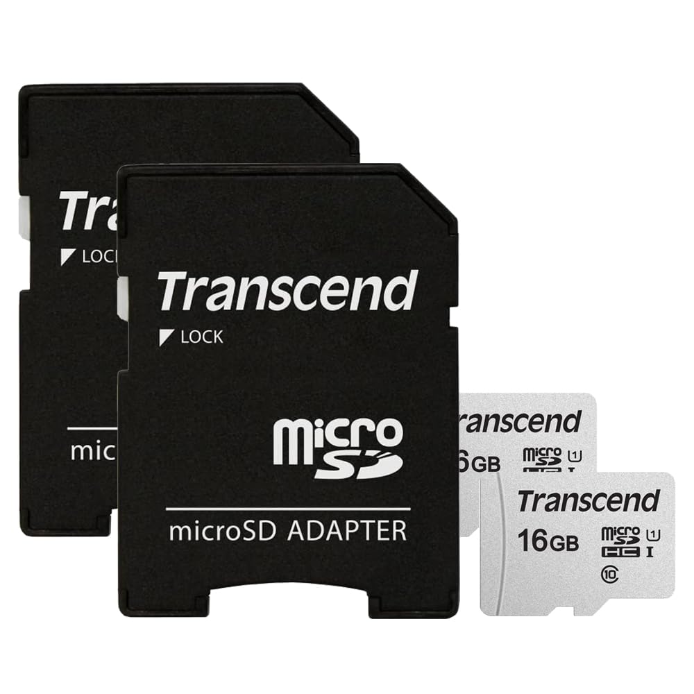 Transcend 16GB Micro SDHC Secure Digital UHS-I Memory Card, Compatible with Samsung Galaxy Grand Prime VE 4G Cell Phone, Class 10, U1, 95MB/s, 300