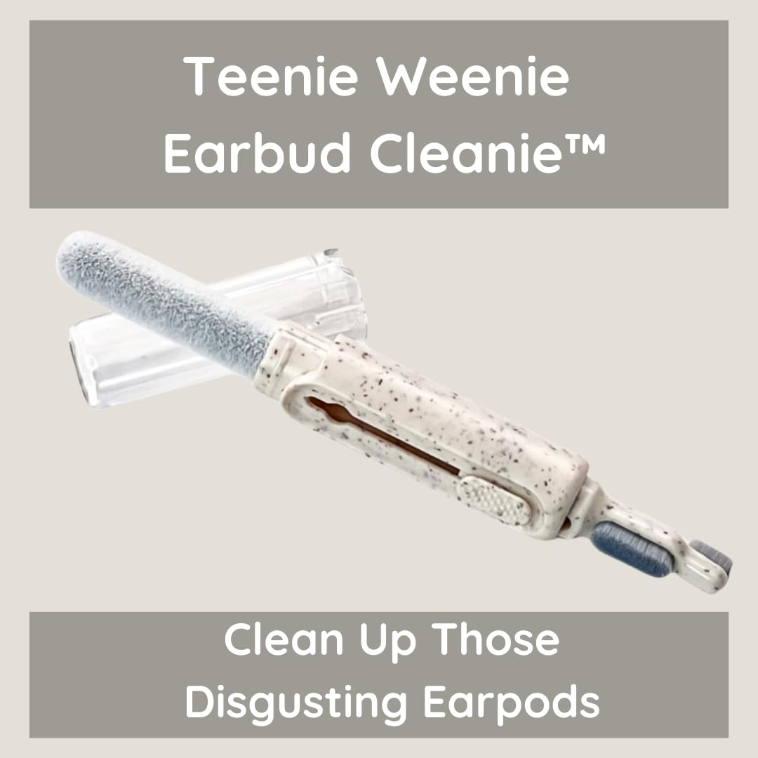 Tech Candy Teenie Weenie Earbud Cleanie Earbuds Cleaning Kit - Crud-Removing Multi Tool, Compatible with AirPods, Nib, Soft Brush, Flocking Sponge…