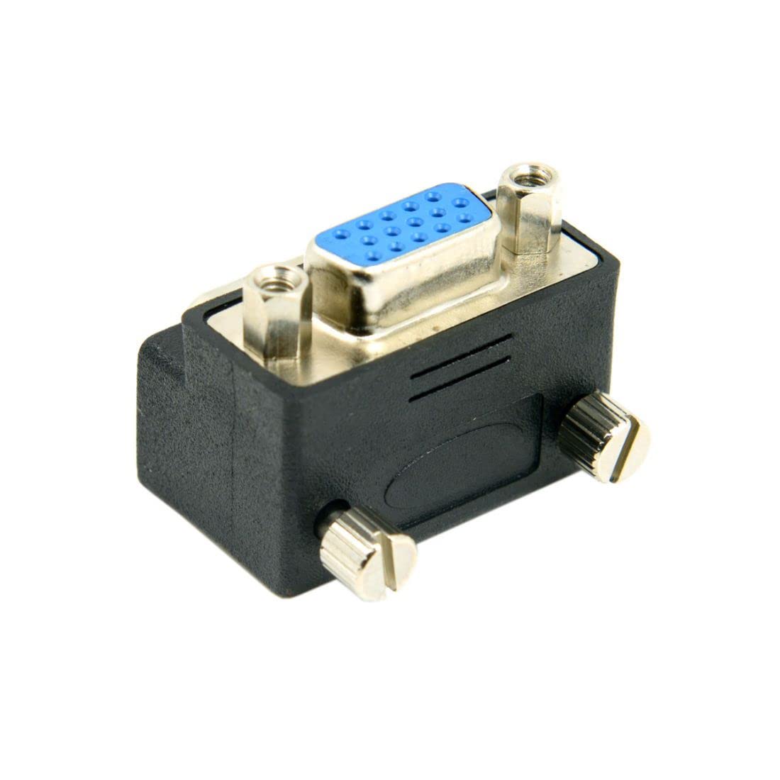 chenyang VGA Connectors,VGA SVGA D-Sub HDB15Pin Male to Female 90 Degree Down Angled Gender Changer Video Graphics Array Connector Adapter