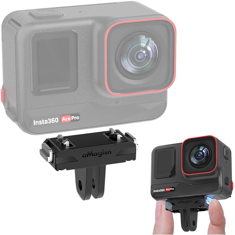 Coyktonty ABS Magnetic Adapter Mount for Insta360 Ace Pro/Insta360 Ace,Two-Claw Adapter Quick Release Adapter with Connection Adapter, Can be Mounted