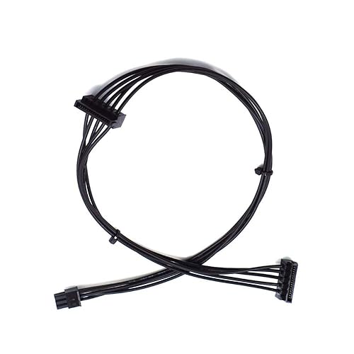 2 Pack SATA 15 Pin x2 to Mini 6 Pin ATX Compatible with Dell Inspiron 3668 3653 3650 HDD SATA Power Cable Replacement