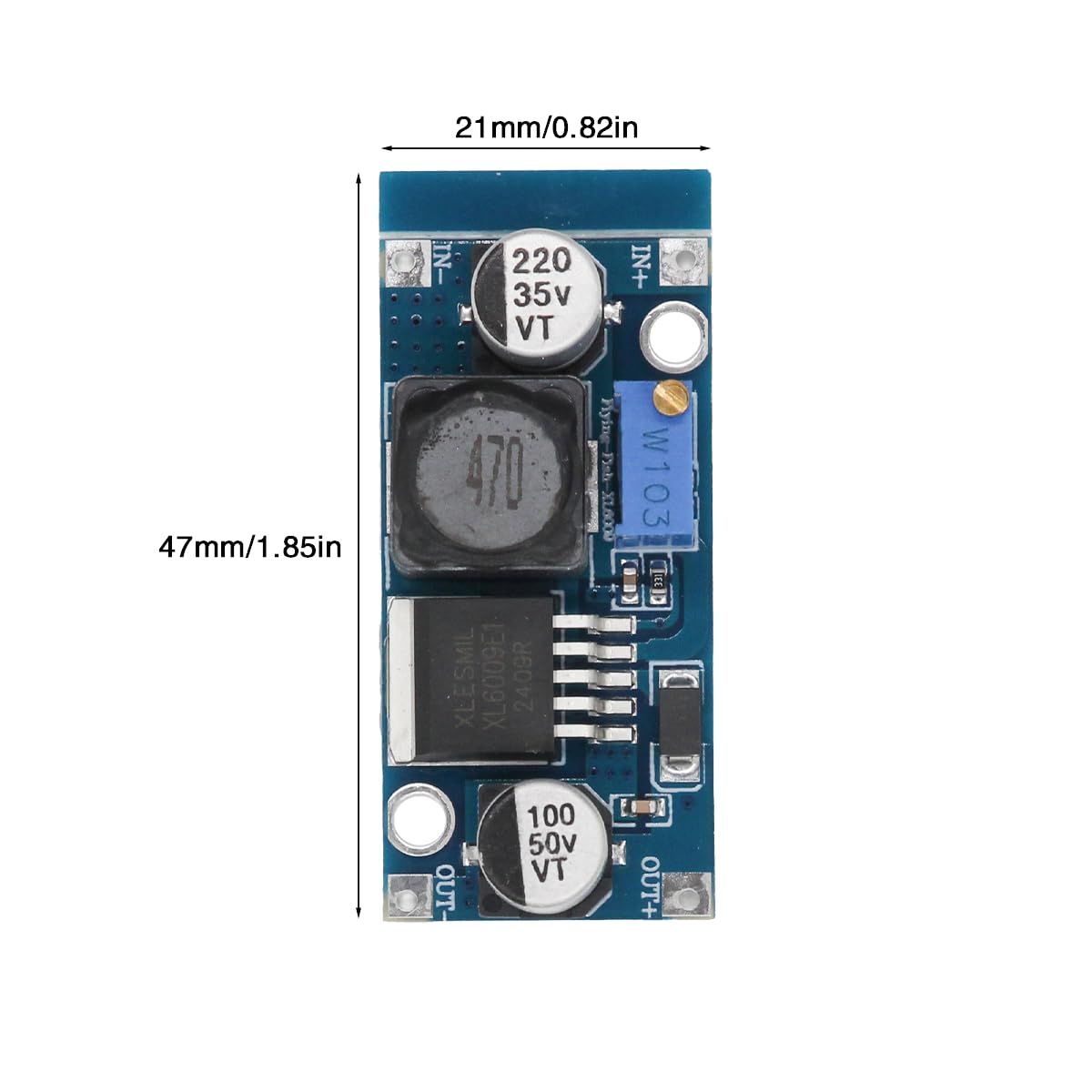 6pcs XL6009 Boost Module DC-DC Adjustable Module DC3.0-30V to DC5-35V Output Voltage Power Converter Circuit Board Module 400KHz