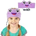 CozyPhones Kids Headphones, Headband Earphones for Children Baby & Toddlers 1-3, Stretchy & Comfy Travel Accessories - Purple Frog
