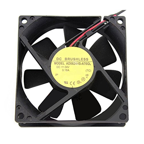 AD0824HS-A70GL DC 24V 0.16A 80x80x25mm 2wire 2pin Connector Server Square Fan