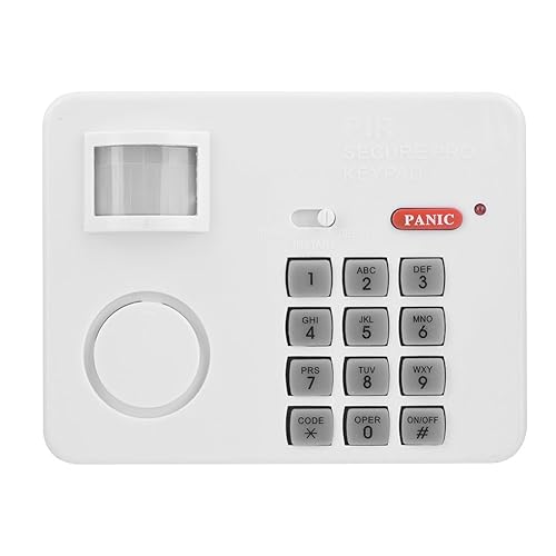 PIR Motion Sensor Alarm, Home Security Keypad Password Remote Infrared Detectors Siren for Home