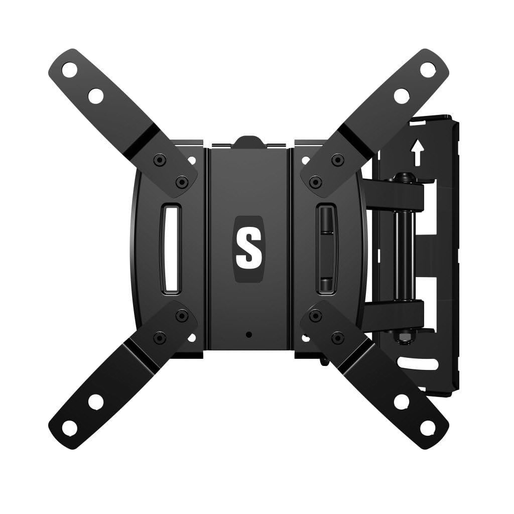 SECURA Small Full Motion TV Wall Mount for 10" to 40" Screens up to 100lbs - Tilt, Swivel Extend - Easy DIY TV Mount w/Included Hardware - QSF210
