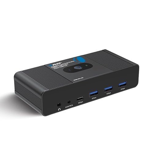 OREI 2x1 8K Dual HDMI & USB-C KVM Switch, 3X Port USB-A, 1x USB-C Share Multiple Devices, Laptops, PC, on Two Display Monitor, Keyboard Control