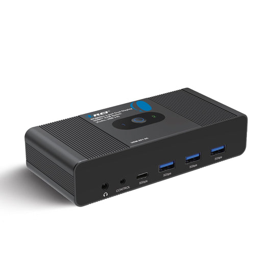 OREI 2x1 8K Dual HDMI & USB-C KVM Switch, 3X Port USB-A, 1x USB-C Share Multiple Devices, Laptops, PC, on Two Display Monitor, Keyboard Control