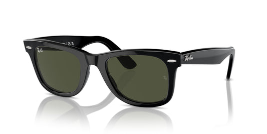 Ray-Ban RB2140 Original Wayfarer Sunglasses, Black/Green, 50 mm