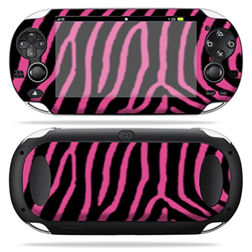 MightySkins Skin Compatible with PS Vita PSVITA Playstation Vita Portable wrap Sticker Skins Zebra Pink