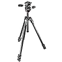 Manfrotto 290 Xtra Aluminum 3-Section Tripod Kit with 3-Way Head (MK290XTA3-3WUS), Black