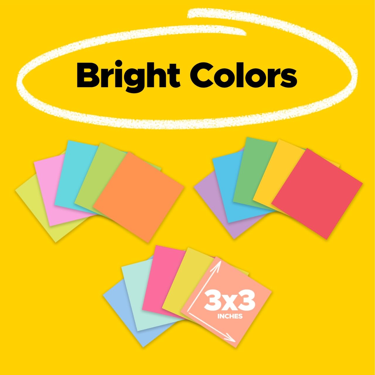 Post-it Super Sticky Notes Teacher Pack, Assorted Colors, 3 in. x 3 in., 15 Pads, 45 Sheets/Pad (654-15SSBTS-SR)