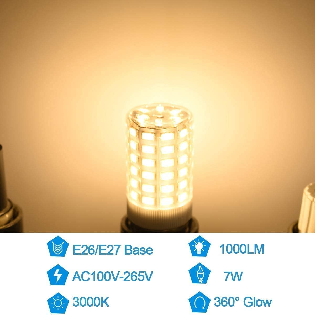 E26 LED Light Bulb for Frigidaire Refrigerator Light 7W 60W-100W Equivalent