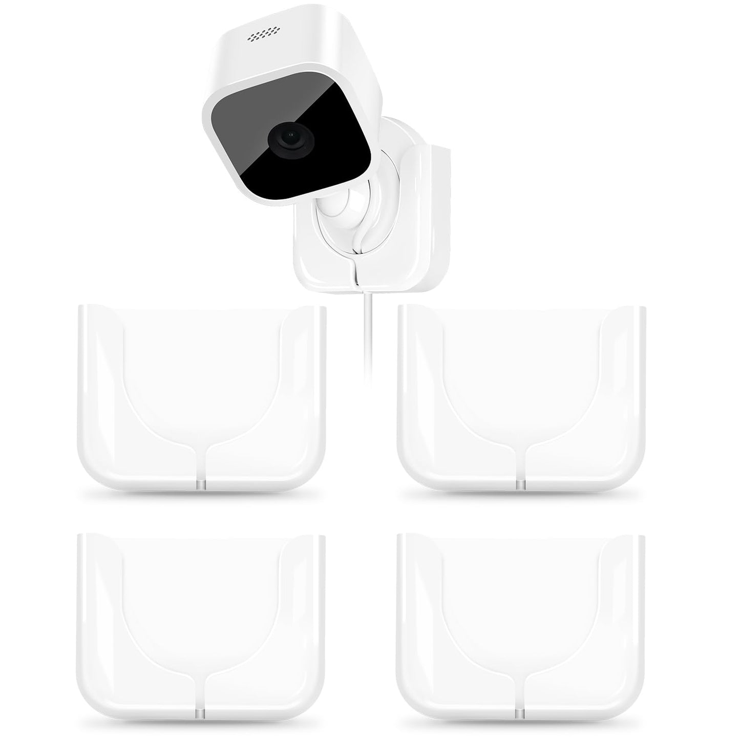 Blink Mini Camera Adhesive Wall Mount - Compact Durable Plug-in Mount Bracket, 3M VHB Strong Adhesive Strips, No Drill, No Screws, Decorate