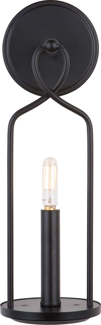 Capital Lighting 631611MB Sonnet Bold Colonial Candlelight Wall Sconce, 1-Light 60 Watt, 16" H x 5" W, Matte Black