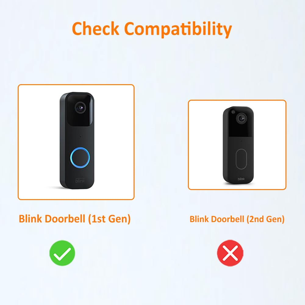 AutoSonic Mount Compatible with Blink Video Doorbell (1st Gen) | Adjustable Design to Improve Viewing Angle | Wall Mounting Bracket Accessory