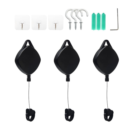 CALIDAKA VR Cable Management 3Packs Retractable Ceiling Pulley System Compatible with Oculu-s Rift S/Ps Vr/Viv E for Oculu-s Ques-t 2 VR Accessories