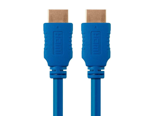 Monoprice 4K High Speed HDMI Cable - HDMI 2.0, 4K@60Hz, HDR, HDR10, Dolby Vision, 18Gbps, YUV 4:4:4, 28AWG, With Ferrite Cores, 1.5 Feet, Blue