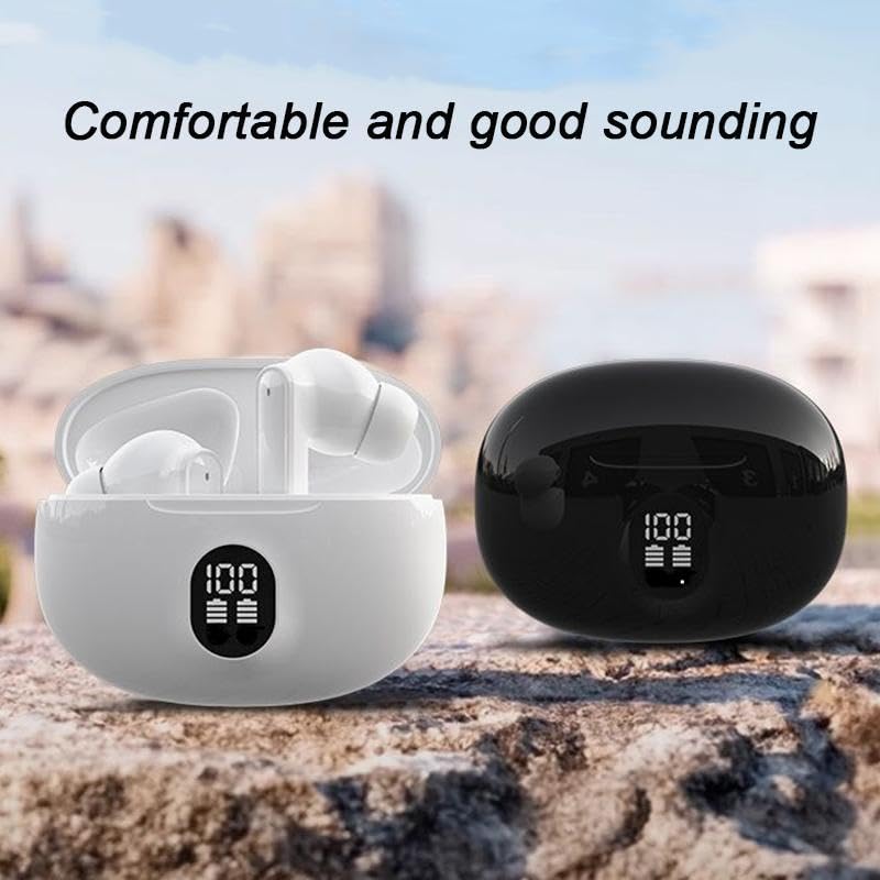 DCBCODGAL Wireless Earbuds, Bluetooth Headphones 30H Playtime Ear Buds with LED Power Display, IPX7 Waterproof Bluetooth 5.3 Earphones in-Ear Earbuds