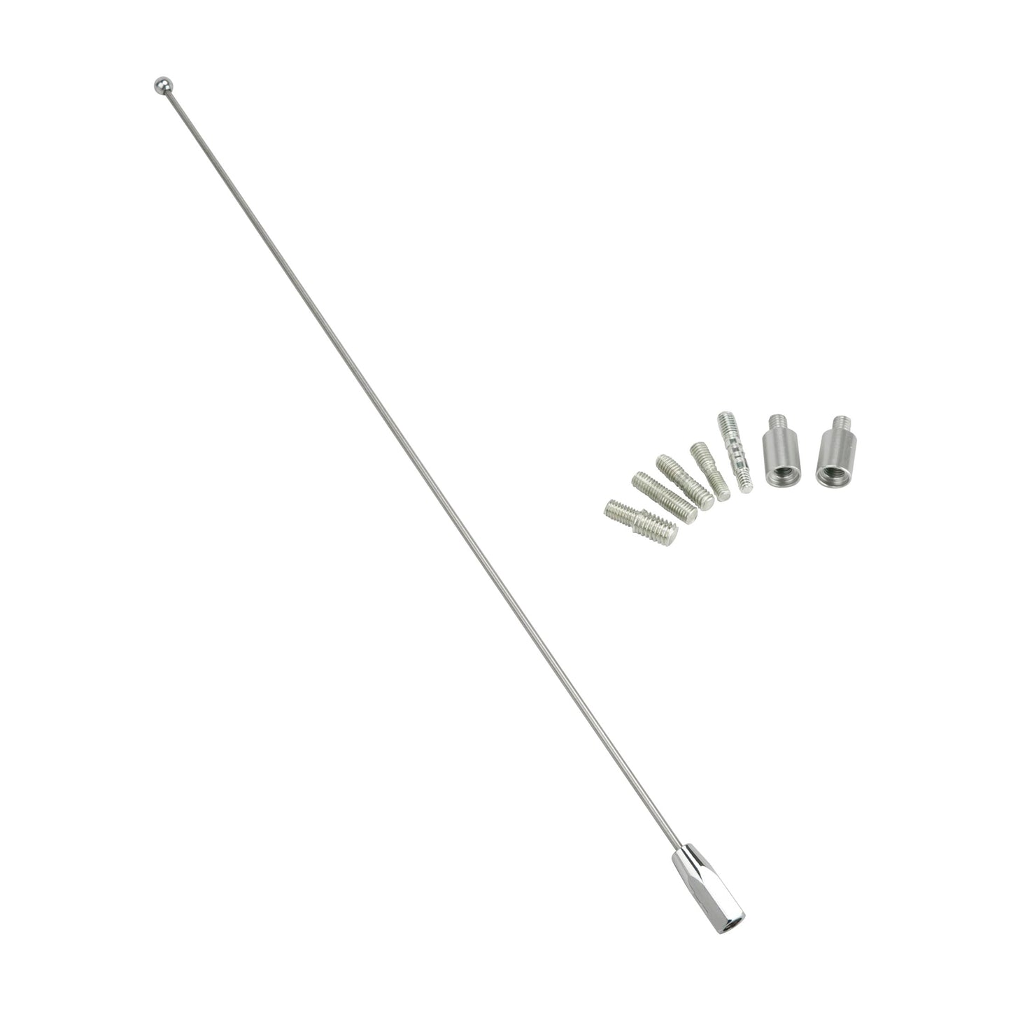 Scosche RM13SMX 13" (30cm) Universal Car Radio Antenna Mast - Top Mount Replacement Mast with Threaded Adapters and Spacers - Fits Domestic and Import