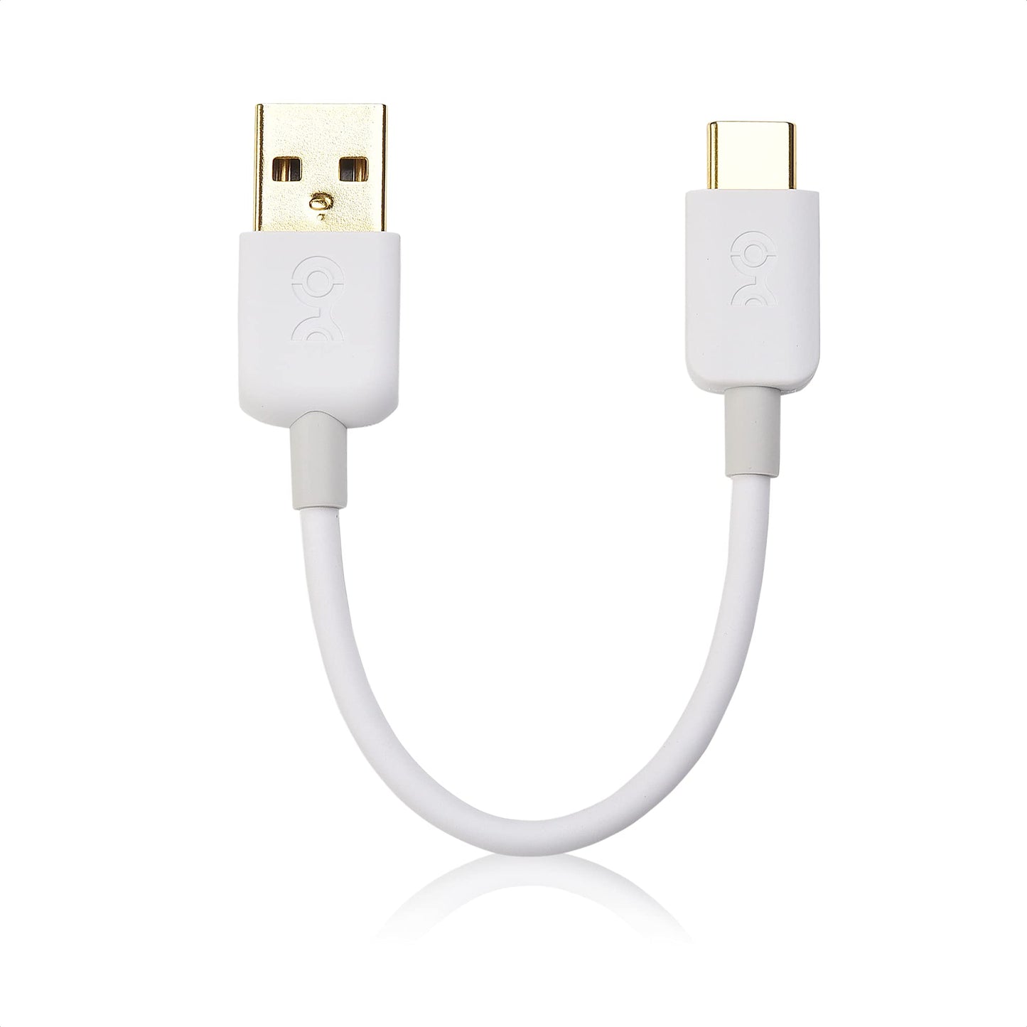 Cable Matters 3-Pack Short USB to USB C Charging Cable - 6 Inch/15cm, 3A Fast Charging in White for iPhone 16/15, Samsung Galaxy S23, S22 Note 20, LG