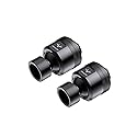GRANZON 2-Pack G1/4" Male to Female Extender Connector 90°/45°Rotary Elbow Enhance Multi-Direction Rotary Fittings for PC Water Cooling System (Black)