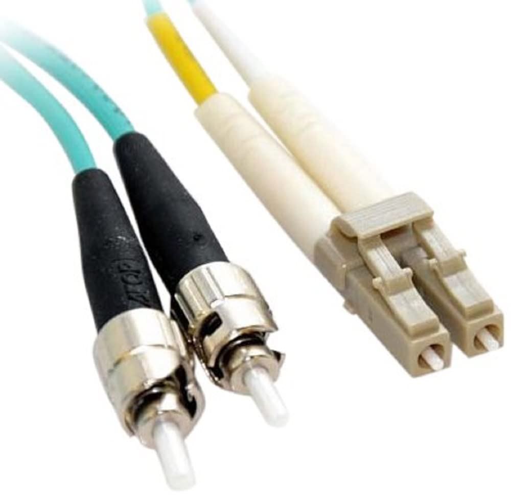 AddOn 10m Laser-Optomized Multi-Mode Fiber (LOMM) Duplex ST/LC OM4 Aqua Patch Cable ADD-ST-LC-10M5OM4