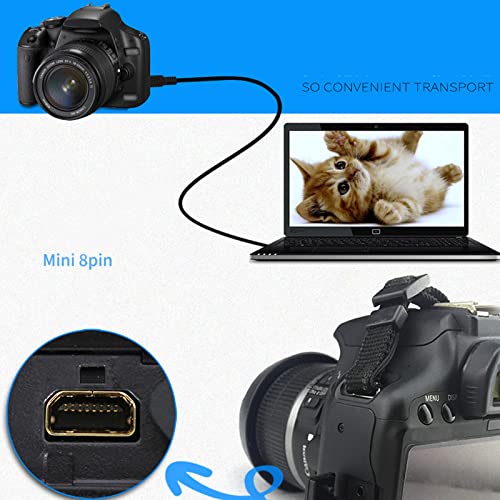 Camulti UC-E6 Digital Camera USB Data Cable Mini 8 Pin for Sony for Nikon CoolPix for Fuji for Panasonic P510, P520, S80, S1000, P510,S4200, S4300