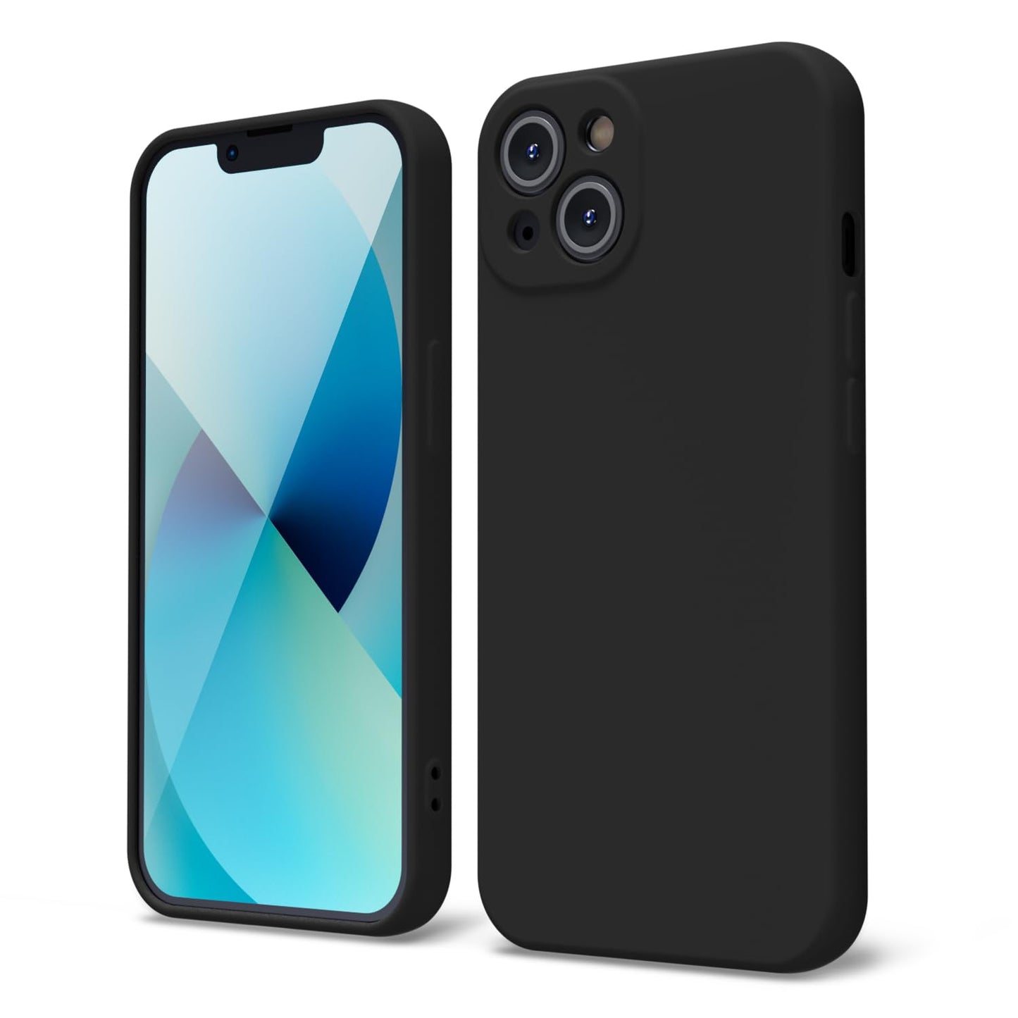 oakxco for iPhone 13 Phone Case Liquid Silicone, Cute Thin Slim Soft Rubber TPU Plain Smooth Gel Cover for Women Girl Aesthetic Design, Matte Solid