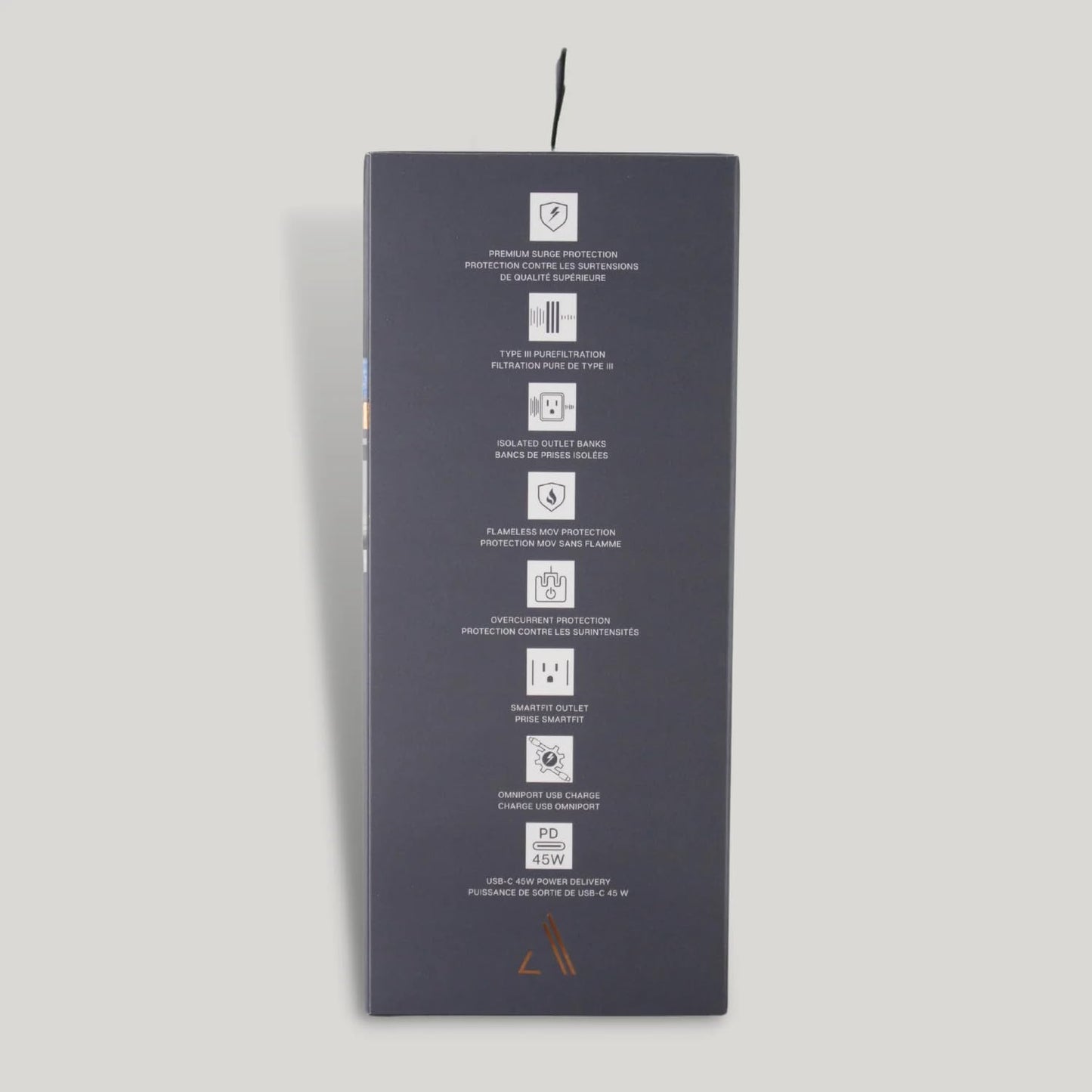 Austere VII Series, Wall Power 4 Outlet Surge Protector, 3500 Joules, Isolated EMI/RFI Filtering, 2 USB-C 45W & 20W Fast Chargers, 1 USB-A 2.4 amps