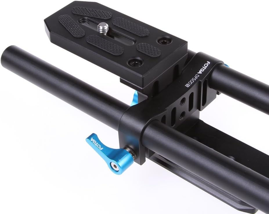 FOTGA DP500 II DSLR 15mm Rail Rod Base Plate Support System for Follow Focus Matte Box,DSLR DV Camera 5D II III IV A7 A7R A7S A9 II III IV GH4/5/5S Z6